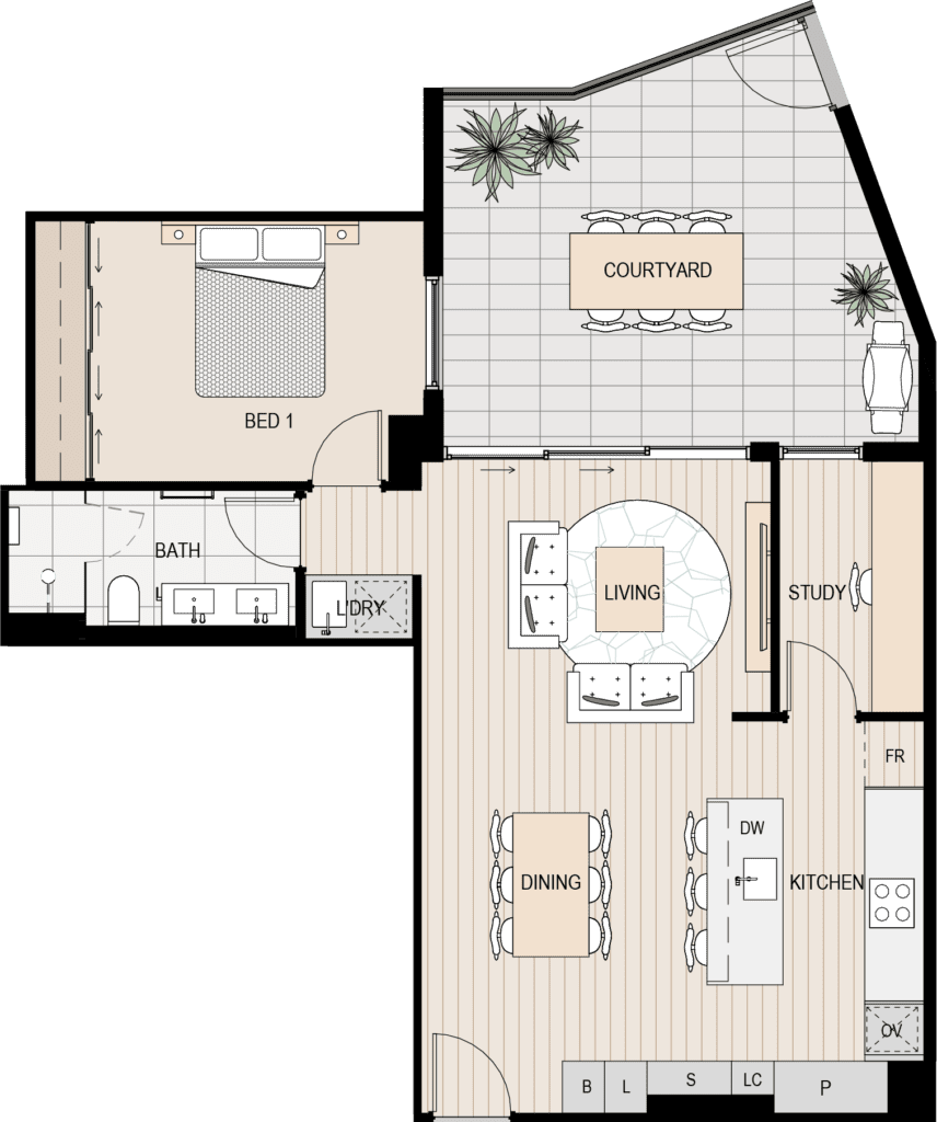 Apartment floorplan G09