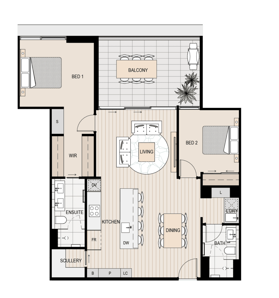 Apartment floorplan 314