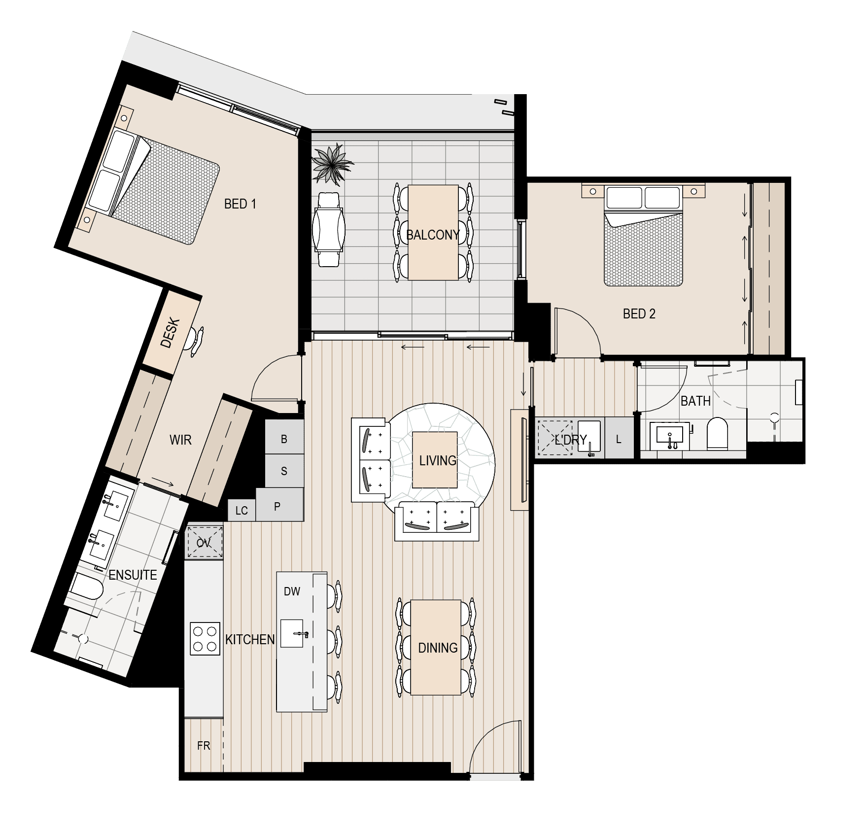 Apartment floorplan 113