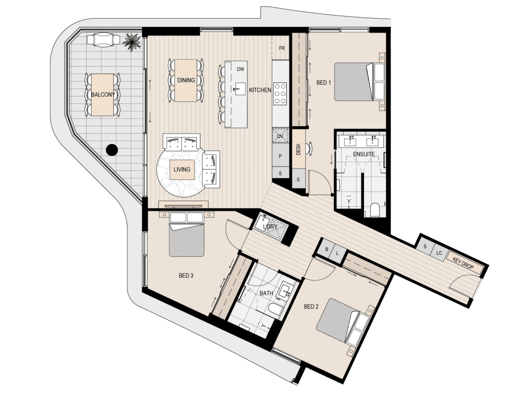 Apartment floorplan 510