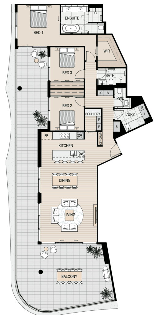 Apartment floorplan 402