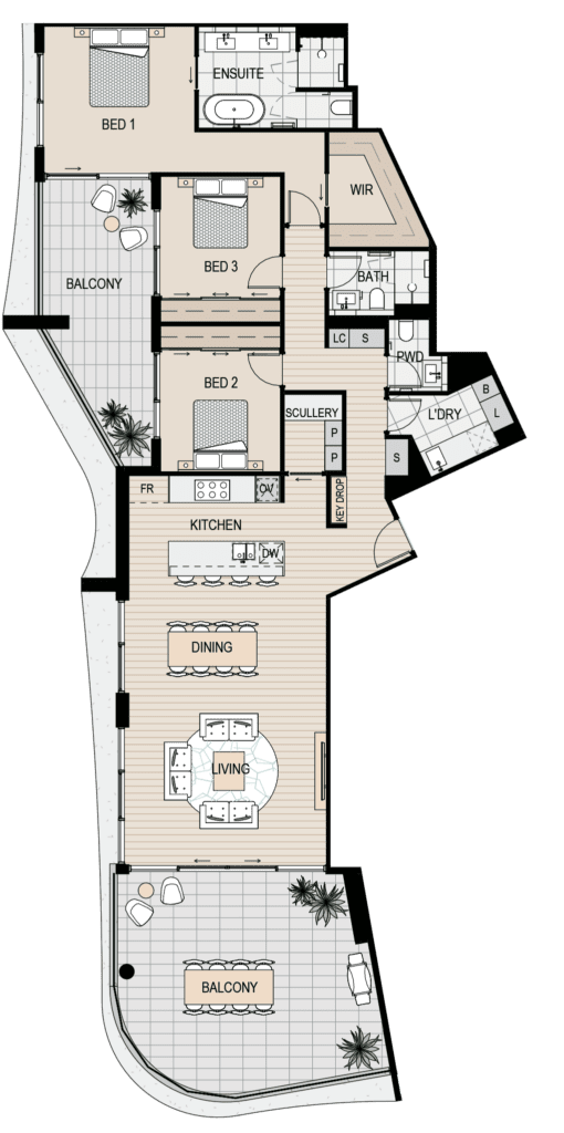 Apartment floorplan 502