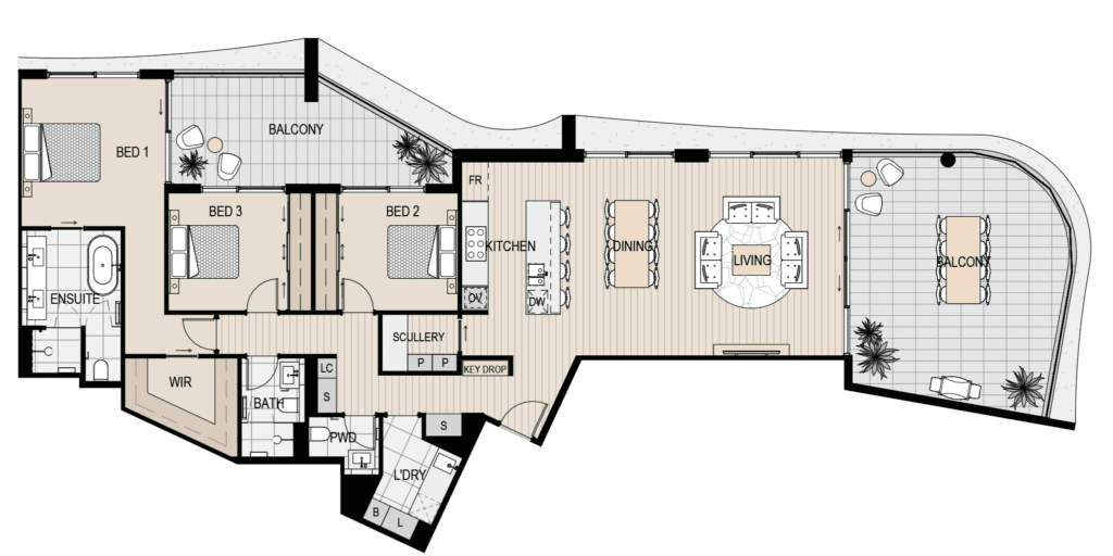 Apartment floorplan 509