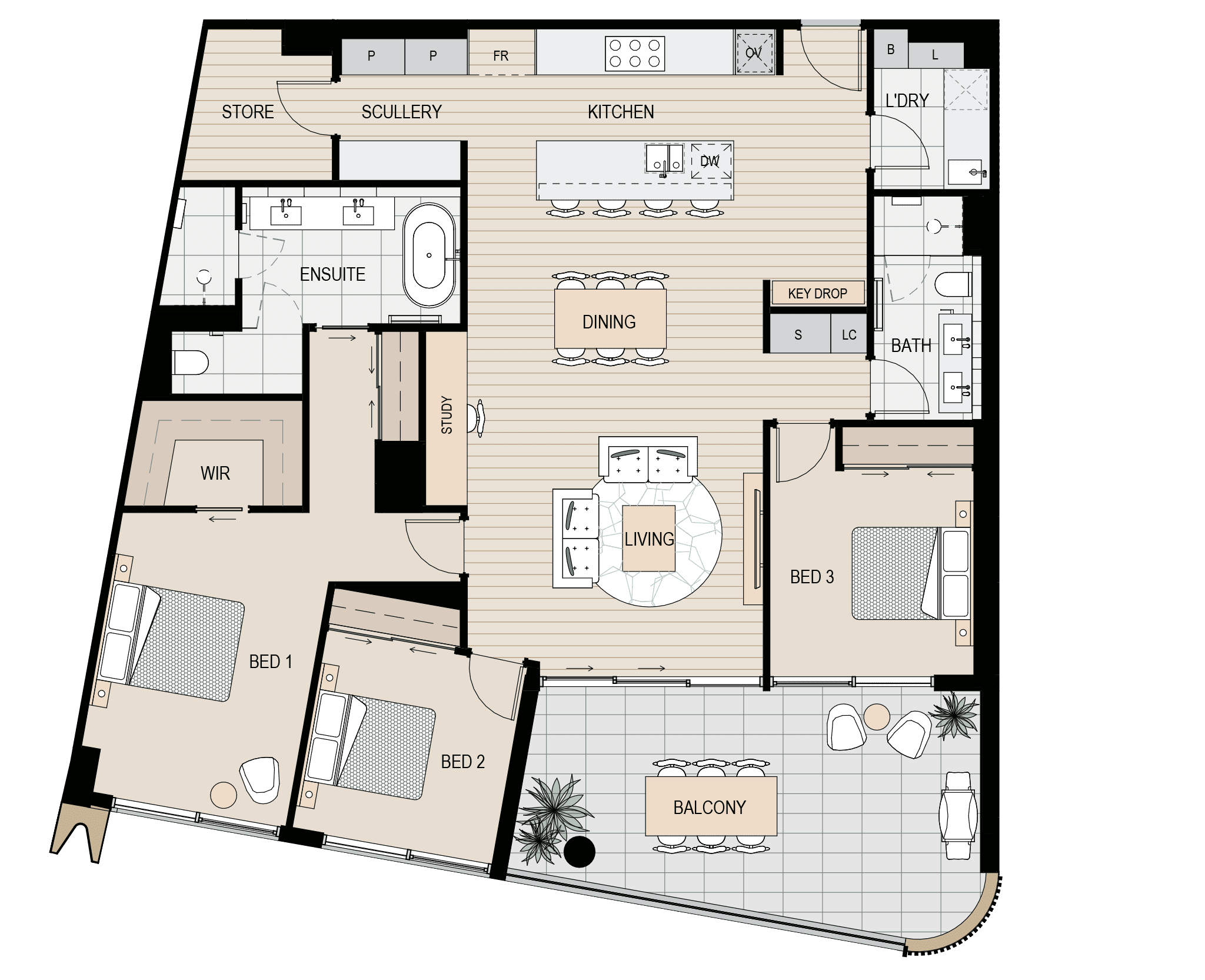 Apartment floorplan G07