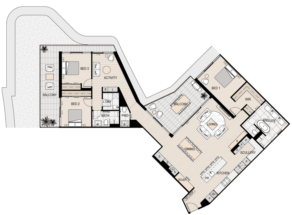 Apartment floorplan 606