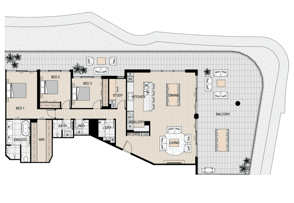 Apartment floorplan 604
